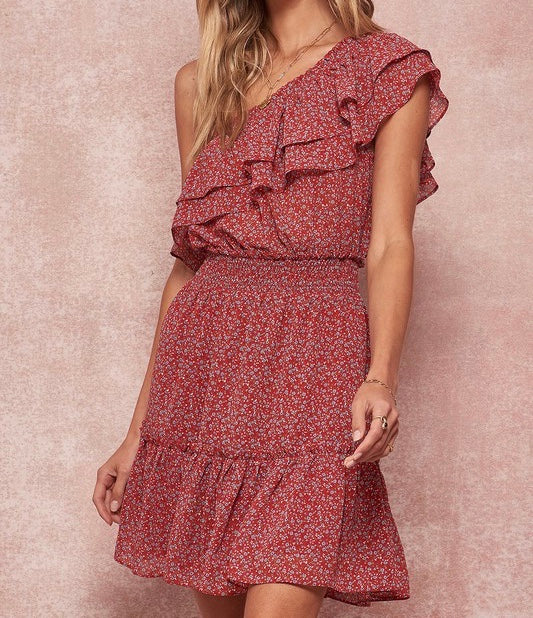 Strawberry Fields Ruffle Dress