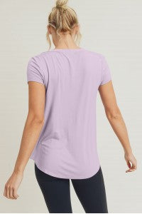 Active V-Neck Top -Lilac
