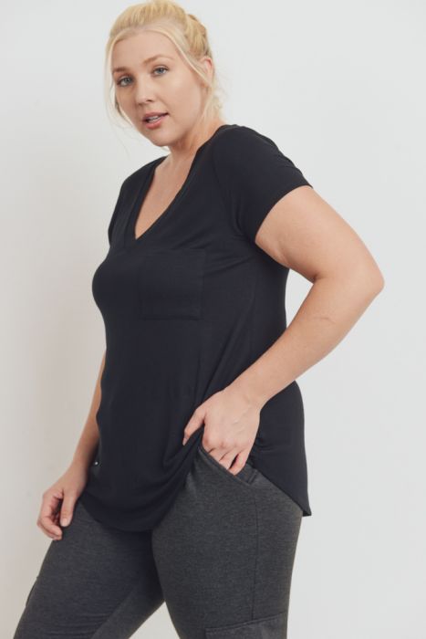 Active Plus V-Neck- Black