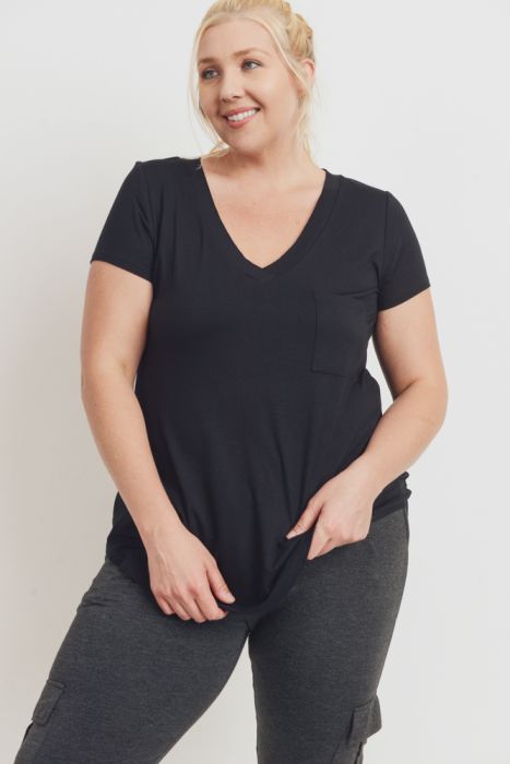 Active Plus V-Neck- Black
