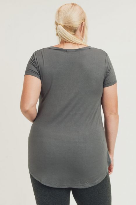 Active Plus V-Neck-Gun Metal