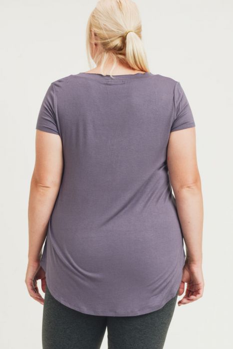 Active Plus V-Neck-Plum Grey