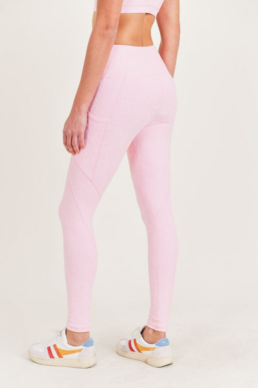 BALLET PINK FLORAL LEGGINGS