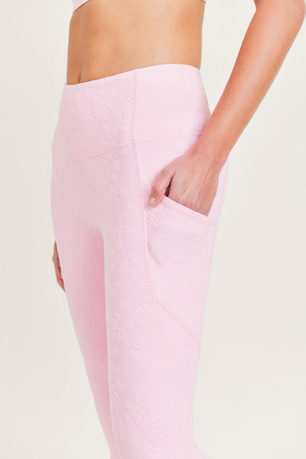 BALLET PINK FLORAL LEGGINGS