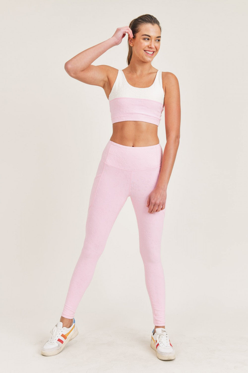 BALLET PINK FLORAL LEGGINGS