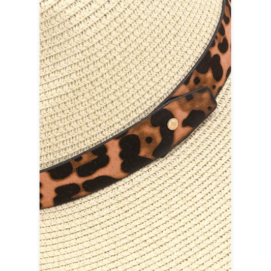 Leopard Straw Hat