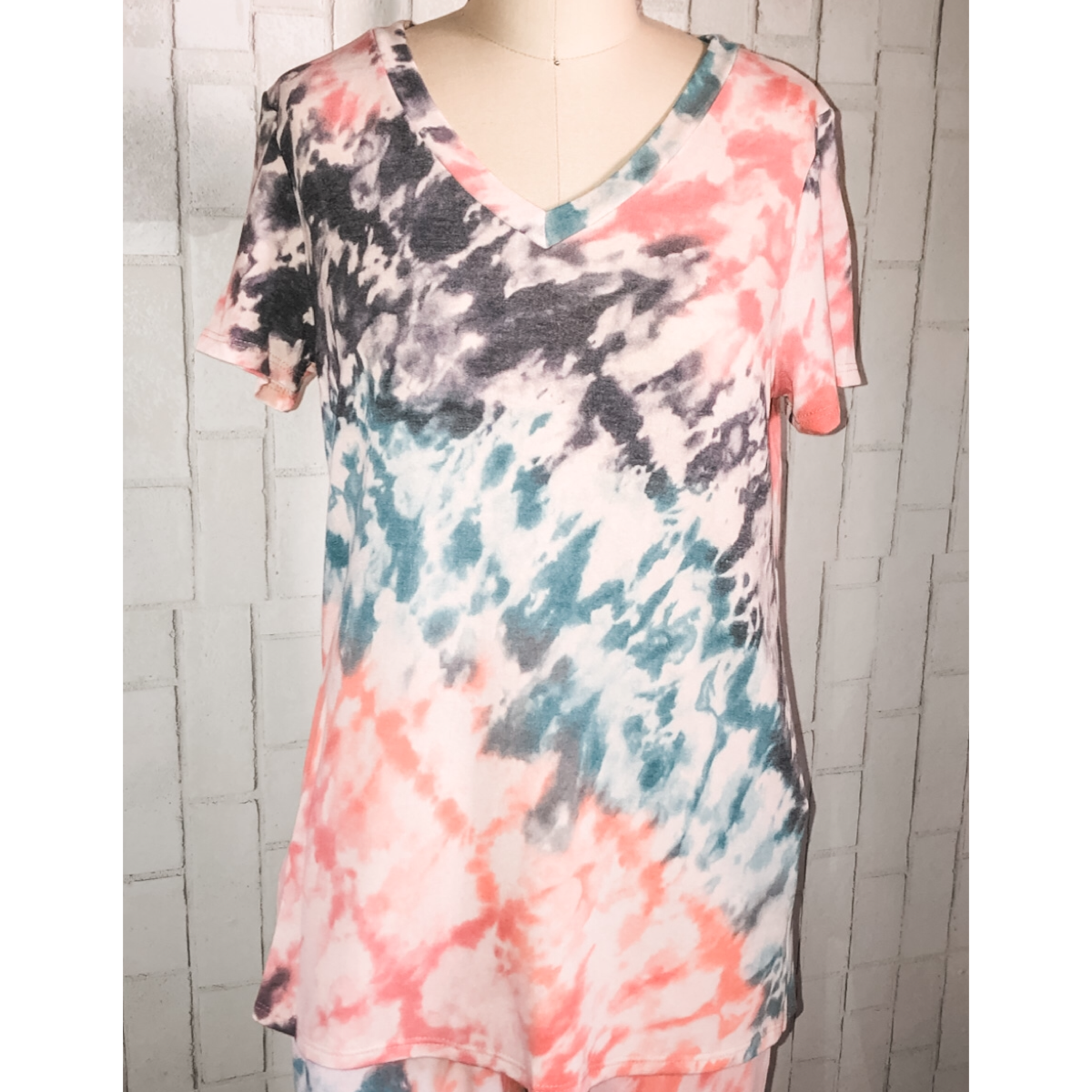 Teal Tie Dye Top