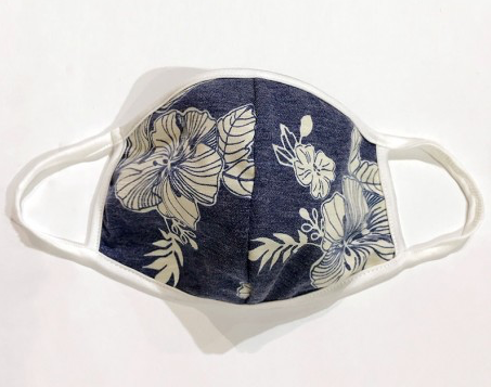 Denim Floral Face Mask