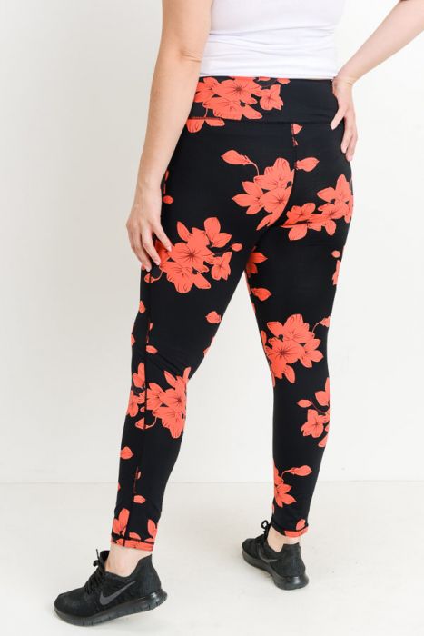 Hibiscus Leggings - Curvy