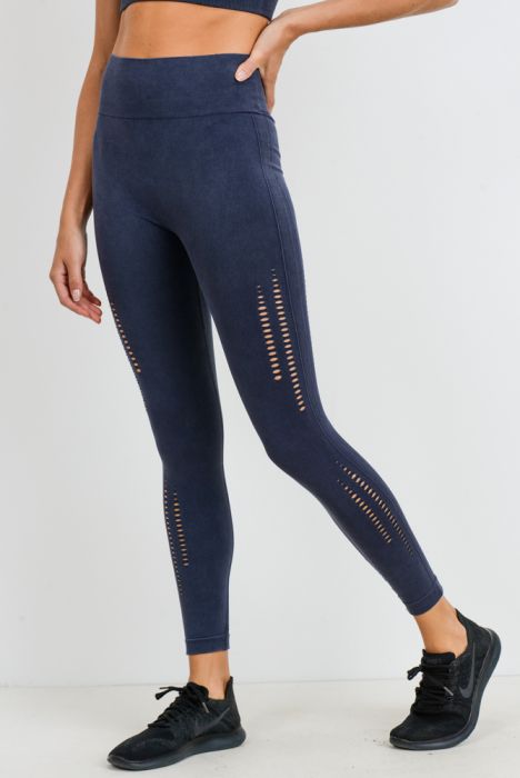 Mineral Wash Leggings- Black