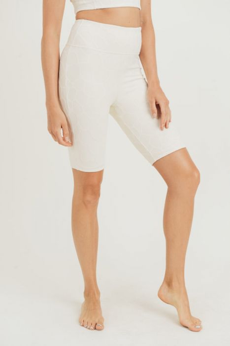 Giraffe High Waisted Bermuda- Ivory