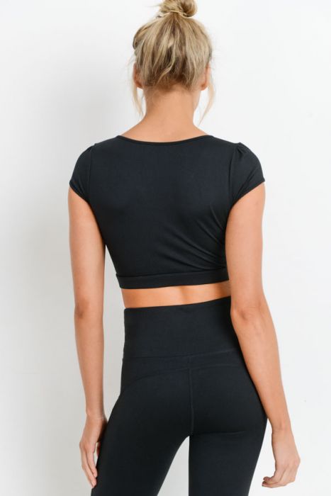 Black Active Crop Top