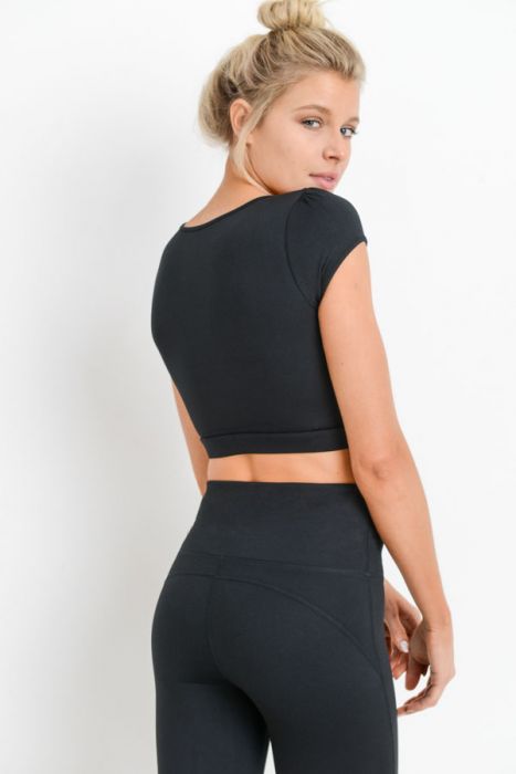 Black Active Crop Top