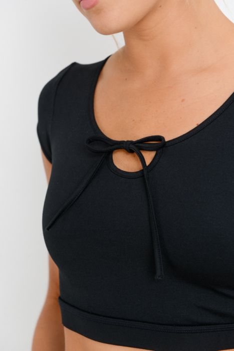 Black Active Crop Top