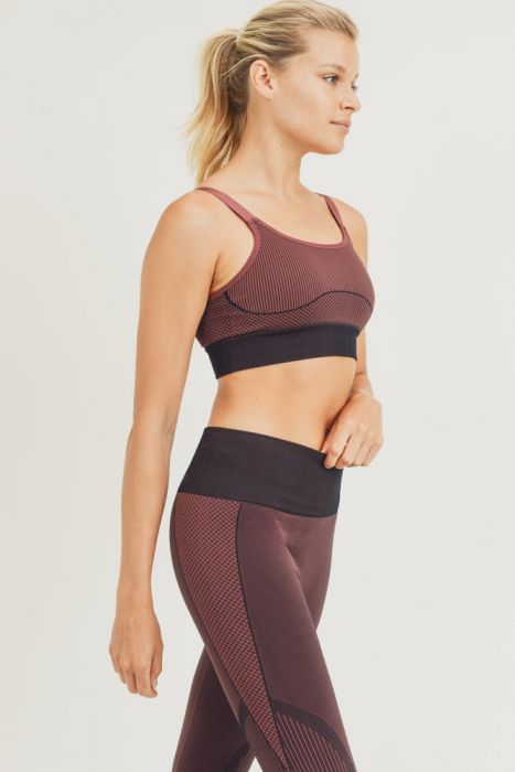 Seamless Sports Bra - Burgundy