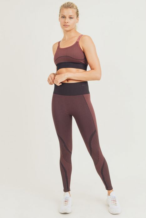 Seamless Sports Bra - Burgundy