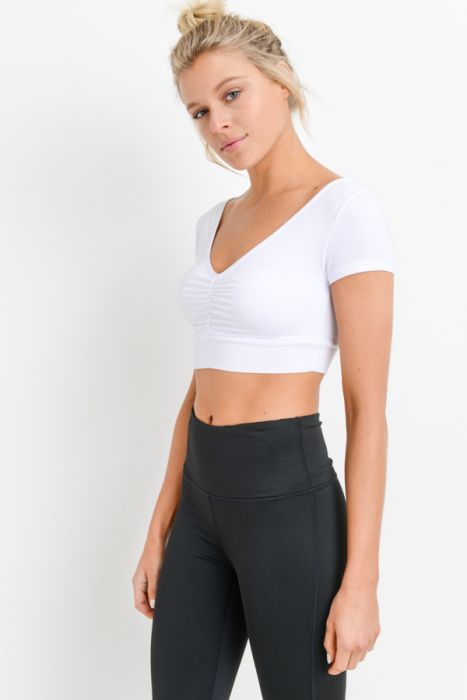 Active White Crop Top