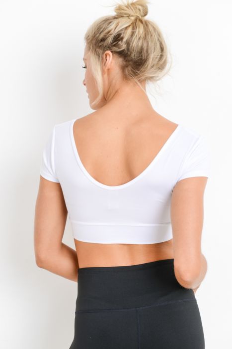 Active White Crop Top
