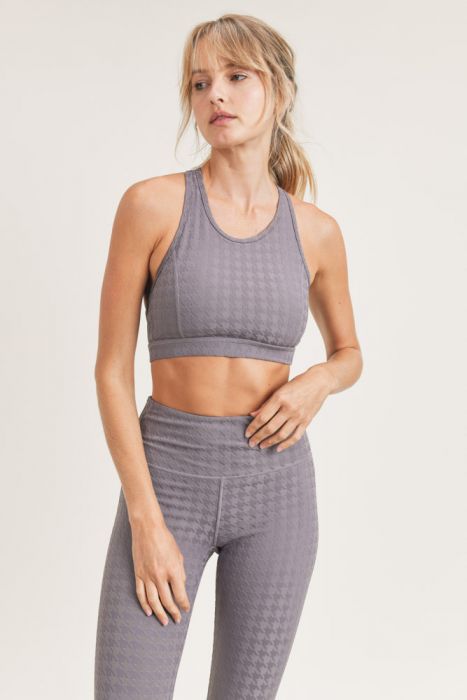 Houndstooth Sports Bra