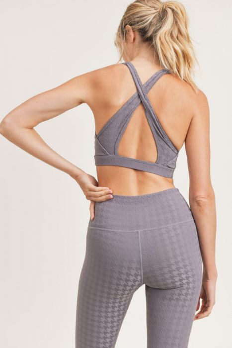 Houndstooth Sports Bra