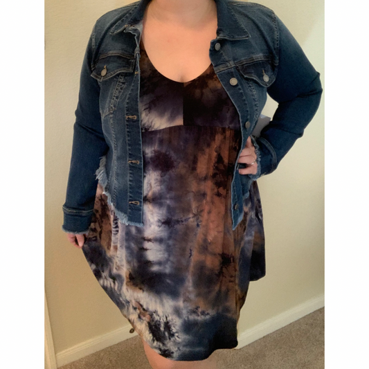 Smokey Blues Babydoll Dress