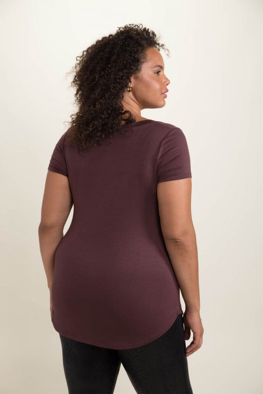 Active Plus V-Neck- Burgundy