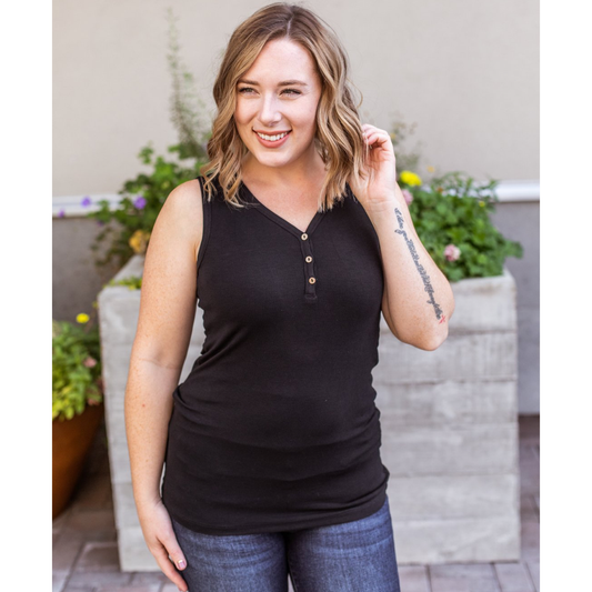 Black Addison Tank S-3XL