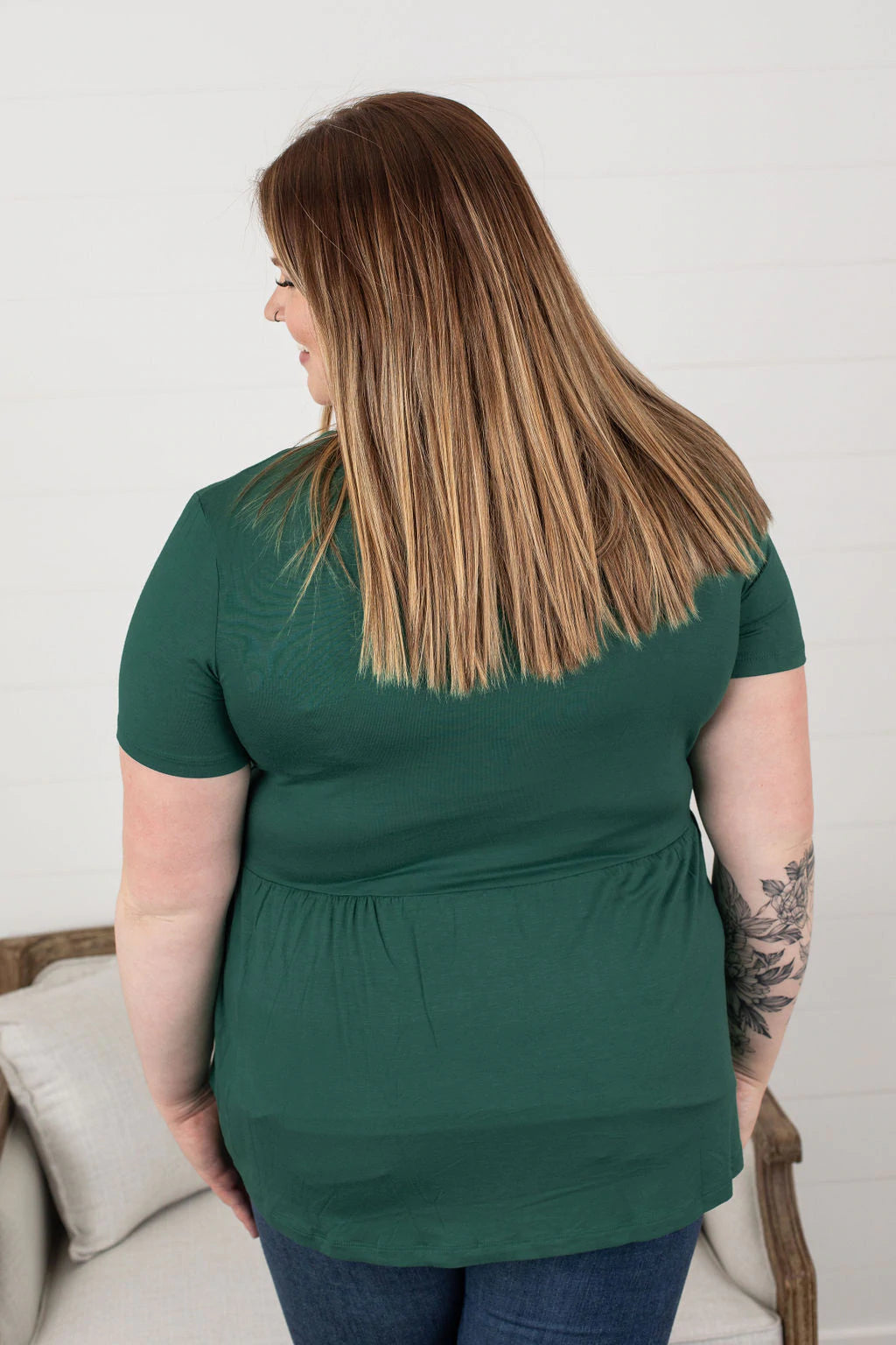 Evergreen V neck Top