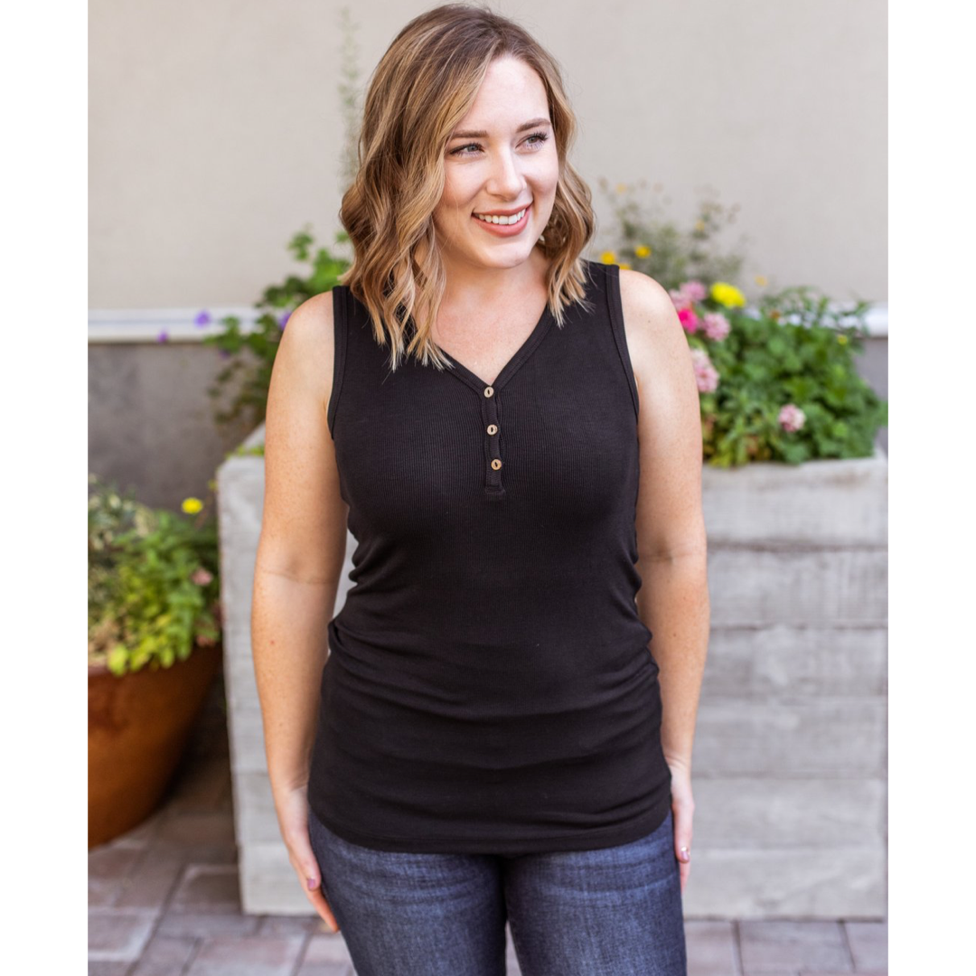 Black Addison Tank S-3XL