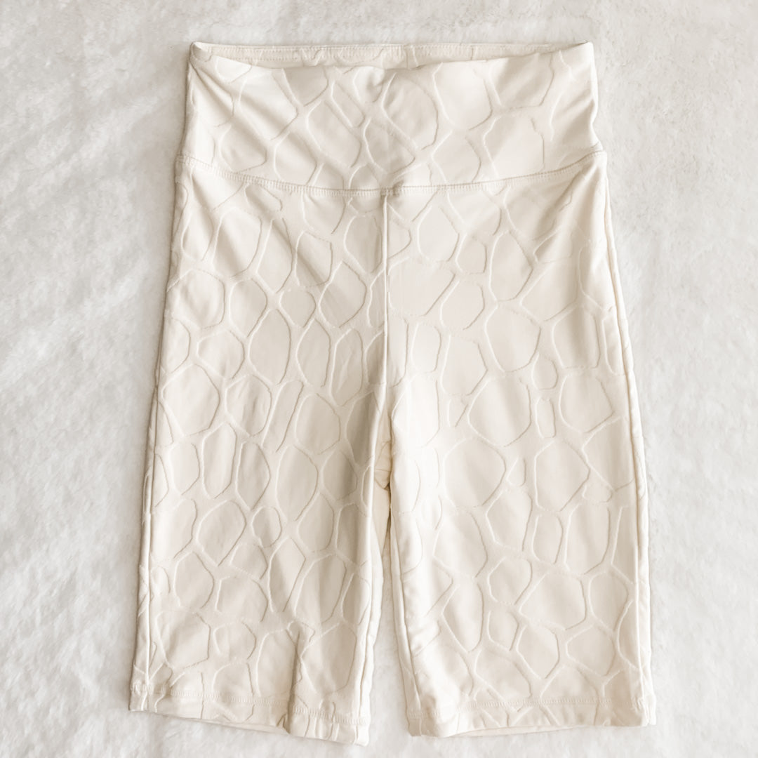 Giraffe High Waisted Bermuda- Ivory
