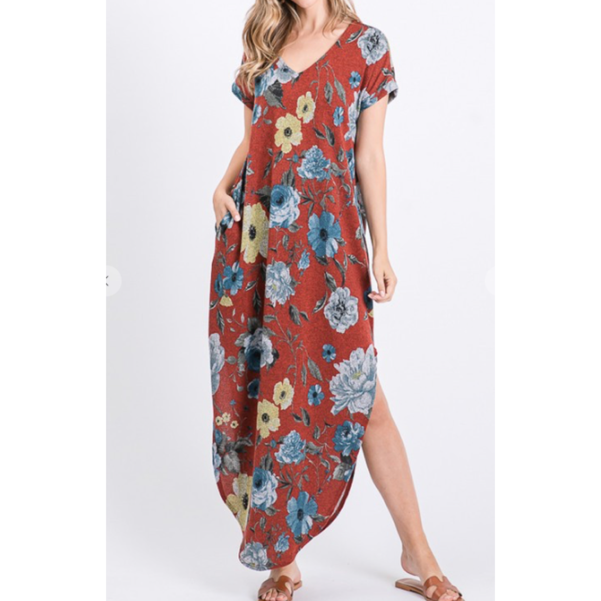 Fall Floral Knit Dress