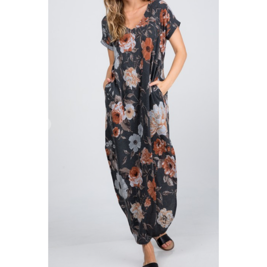 Fall Floral Knit Dress