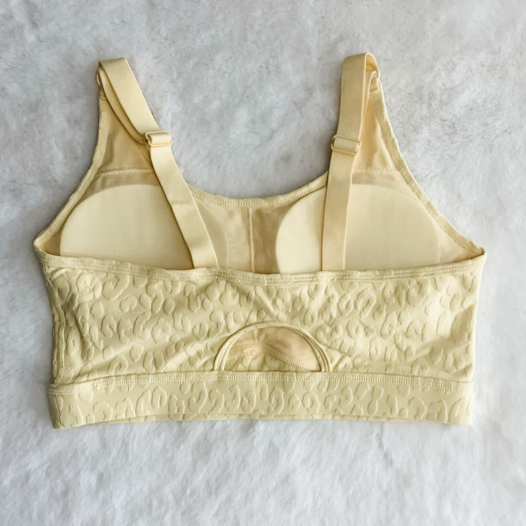 Lemon Leopard Sports Bra