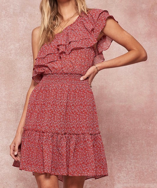 Strawberry Fields Ruffle Dress