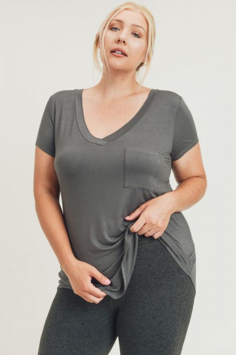 Active Plus V-Neck-Gun Metal