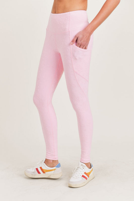BALLET PINK FLORAL LEGGINGS