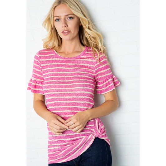 Pink Bell Sleeve Top