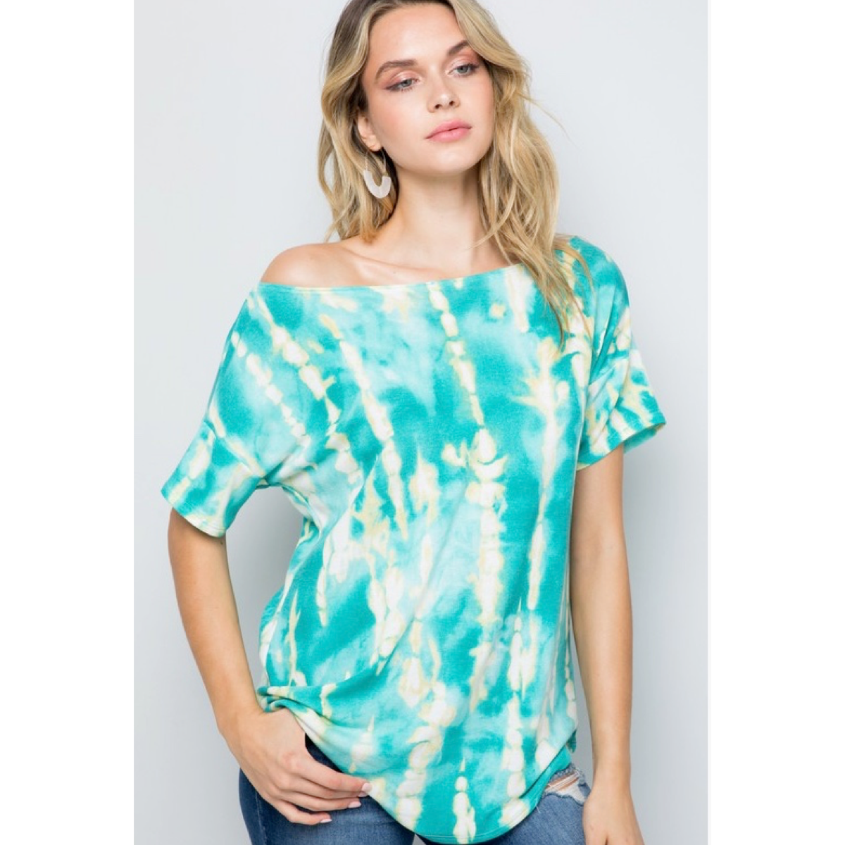 Jade Tie Dye Top S-3X