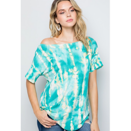 Jade Tie Dye Top S-3X