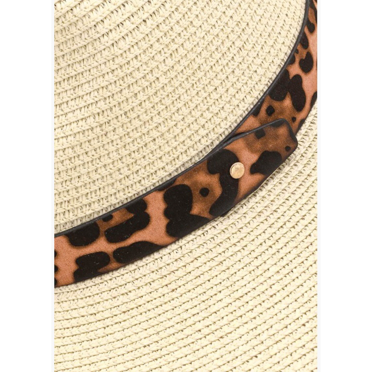 Leopard Straw Hat
