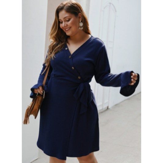 Navy Wrap Dress