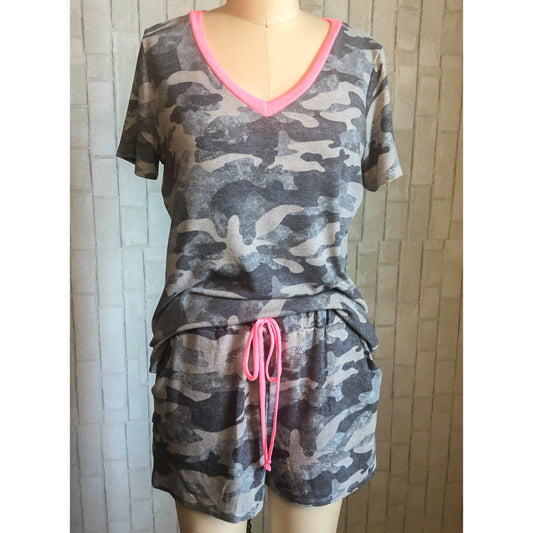 Camo Lounge Short Set S-3X