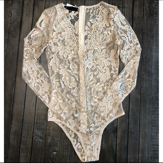 Peek A Boo Lace Bodysuit