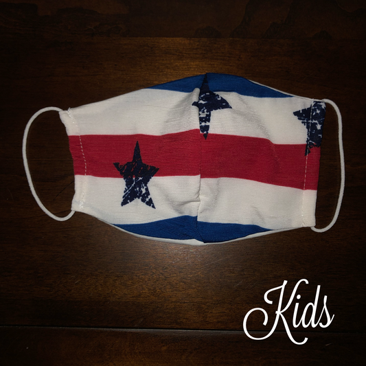 Red Whit & Blue Mask -Kids
