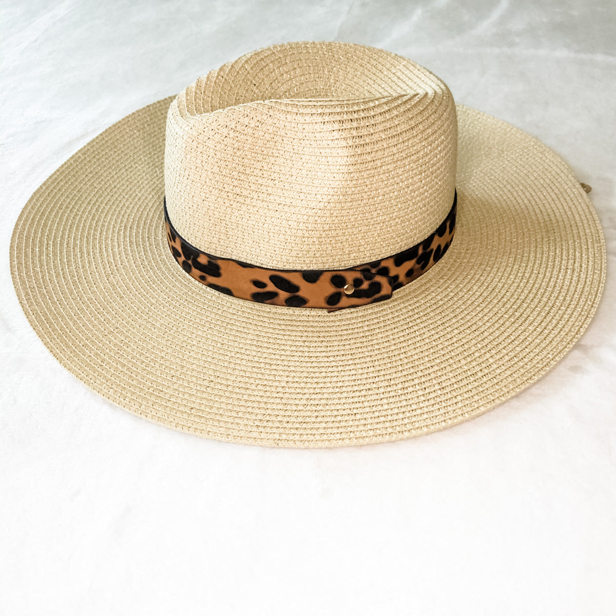 Leopard Straw Hat