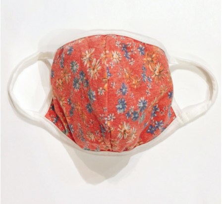 Light Red Floral Face Mask