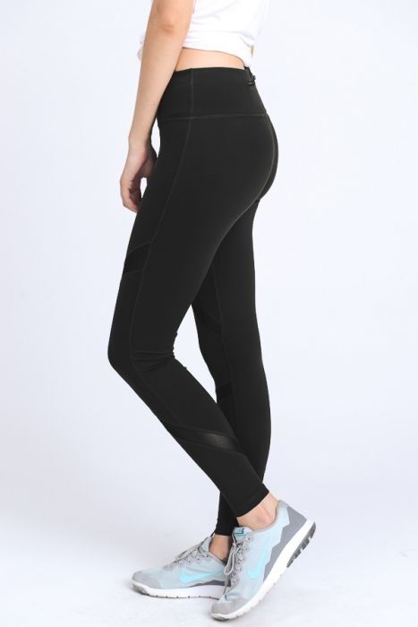 Back Mesh Panel Leggings