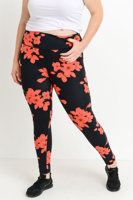 Hibiscus Leggings - Curvy
