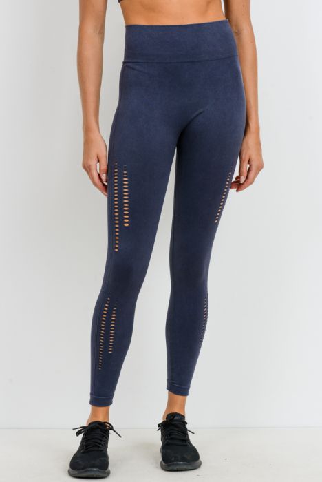 Mineral Wash Leggings- Black