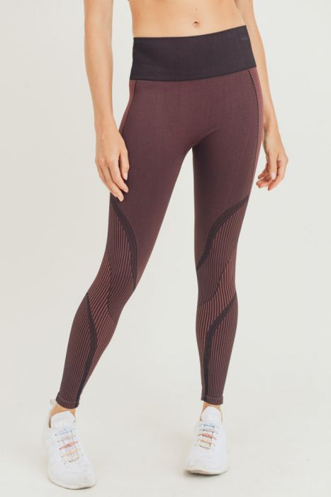 Seamless Highwaisted Leggings -Burgundy